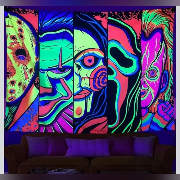 Other - Vibrant Horror Themed Wall Tapestry